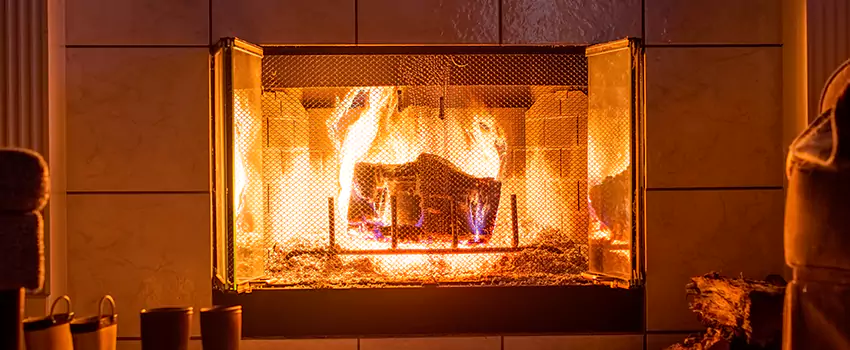 Mendota Hearth Landscape Fireplace Installation in Manorville, New York