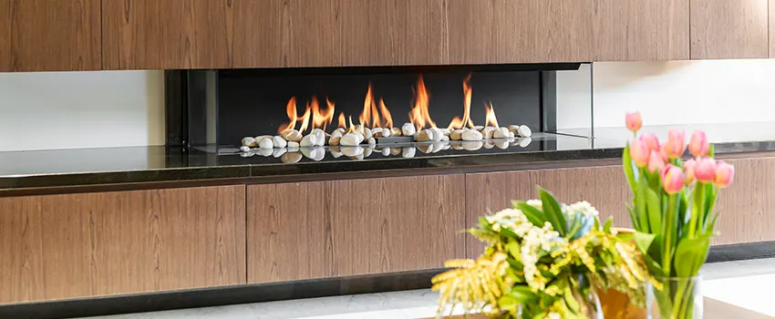 Double-height Fireplace Design Refurbishment in Manorville, New York